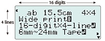 Large, easy-to-read, 16-digit, 4-line LCD