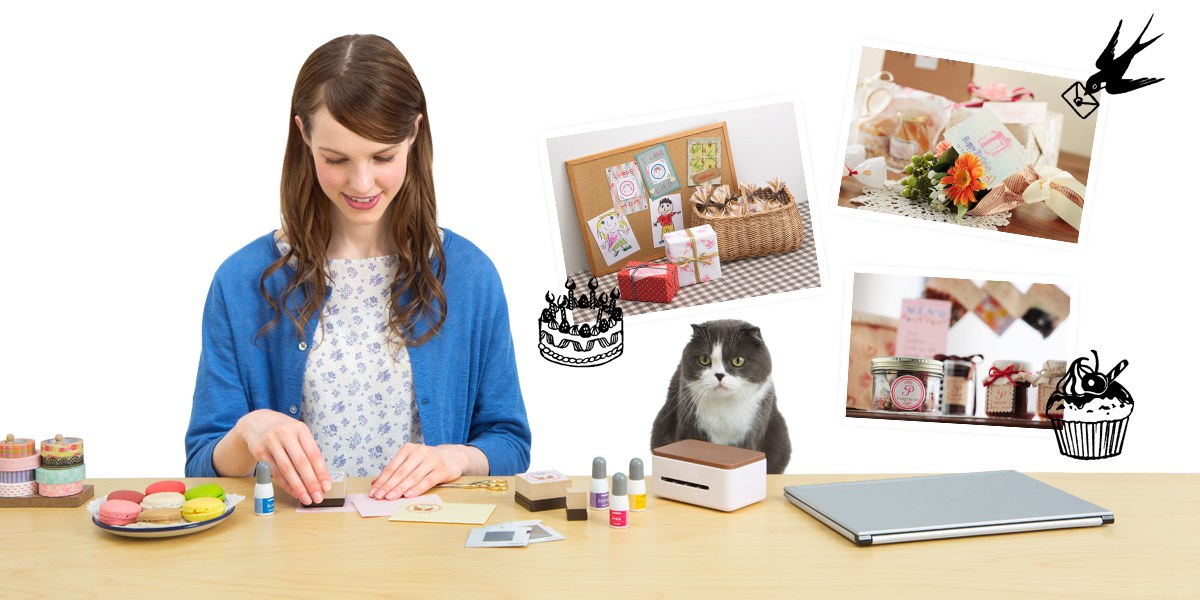 New CASIO pomrie stamp maker Wi-Fi / USB PC support special