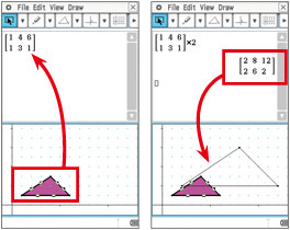 Geometric graphing using drag & drop