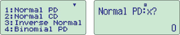 Distribution calculation