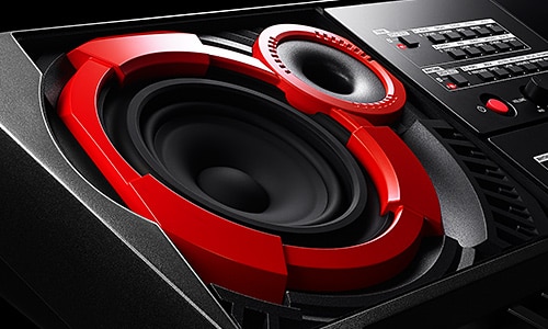 High Output Amplifiers and High Performance Bass Reflex Speakers