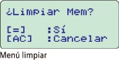 Limpiar memoria, casio fx 350 la plus